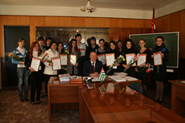 Вручение студентам АГУ персональных стипендий ЗАО «АКВАФОН-GSM» на первый семестр 2008-2009 учебного года